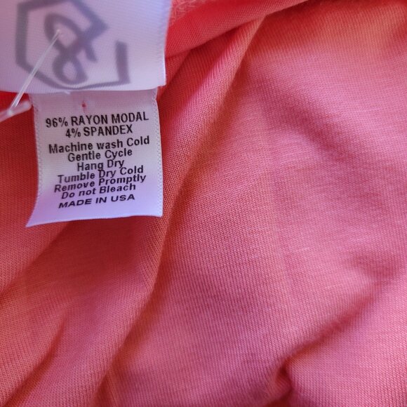 Agnes Dora Womens Top 2XL Plus Tee Short Sleeve Orange Lightweight PIN56E - Picture 10 of 10